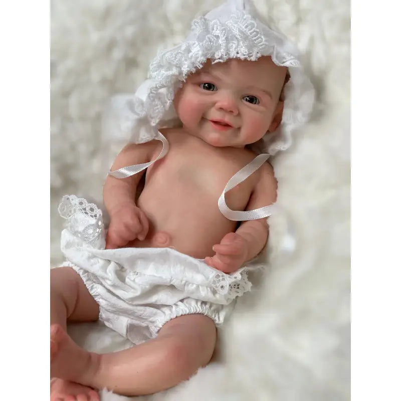 Bambola reborn che sorride 33cm full silicone - ZOE