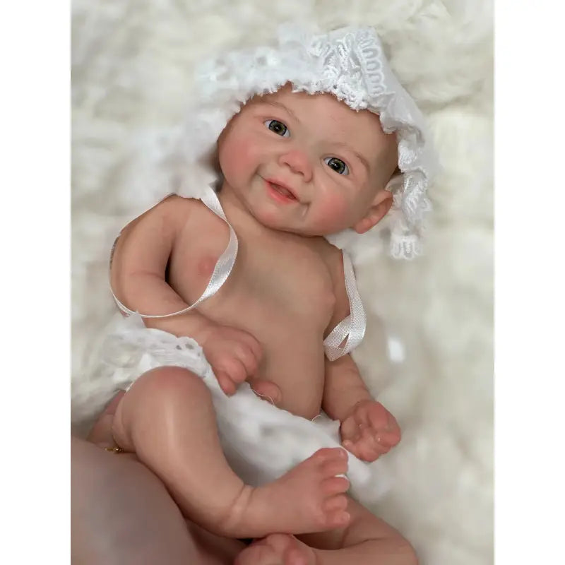 Bambola reborn che sorride 33cm full silicone - ZOE