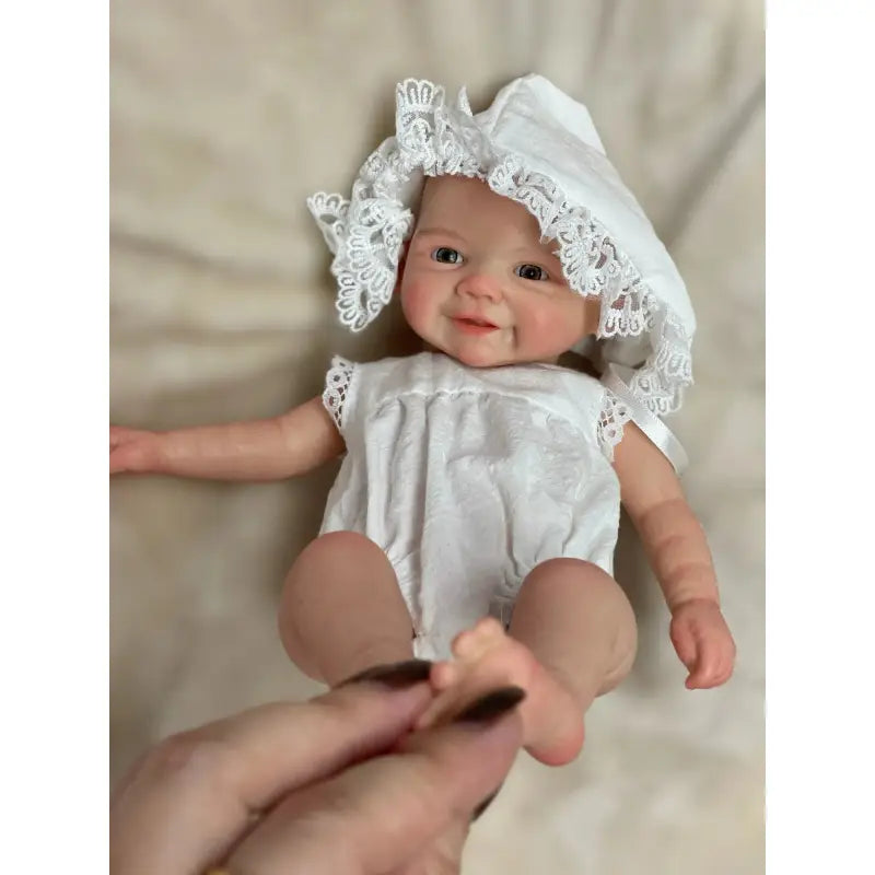 Bambola reborn che sorride 33cm full silicone - ZOE