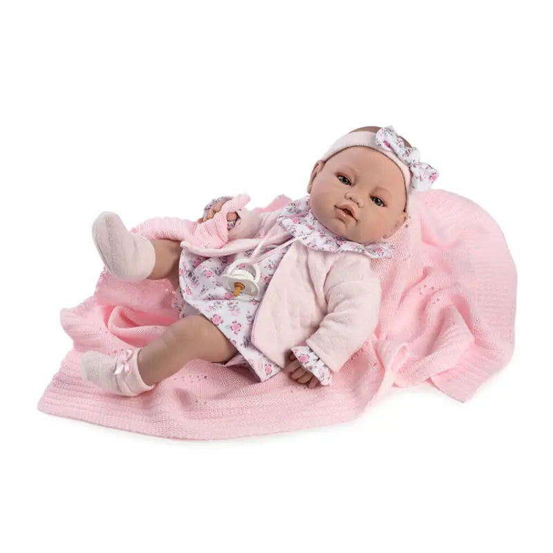 Bambola reborn giacca e copertina rosa - SUZON