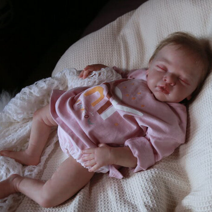 Bambola reborn neonato occhi chiusi - Yannie by Gudrun / bambola reborn addormentata / bambola reborn che dorme