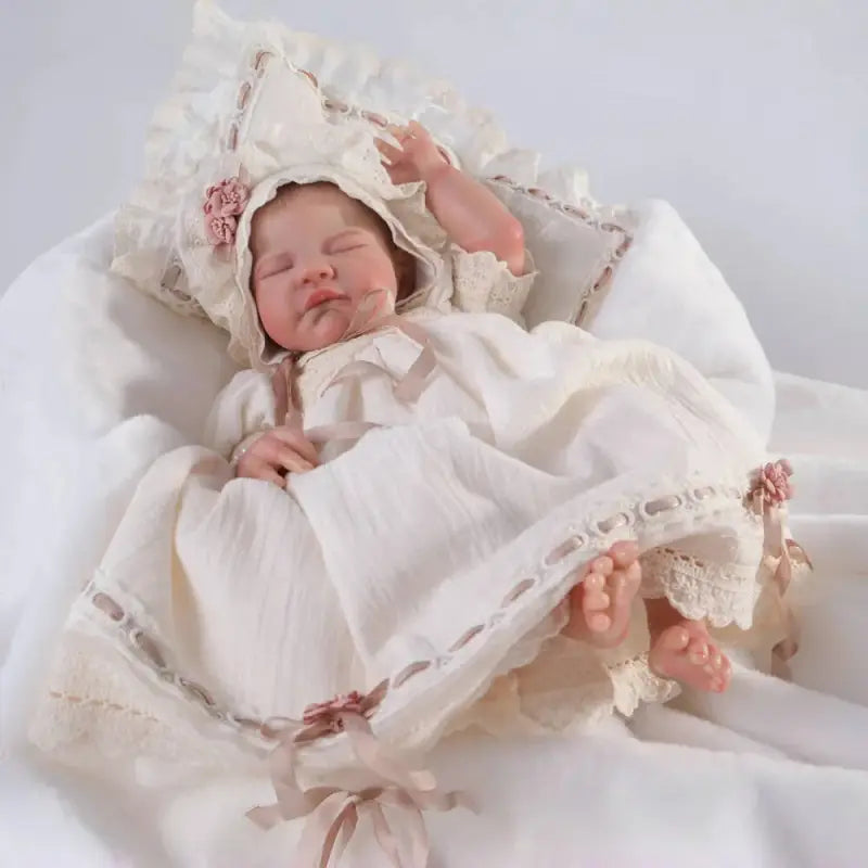 Bambola reborn occhi chiusi 50cm - AMELIA