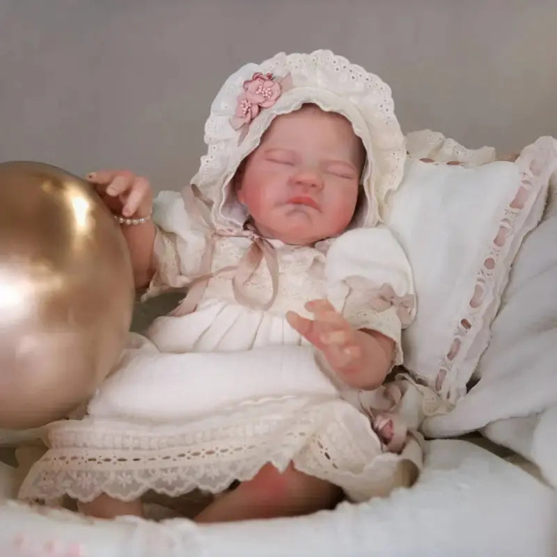 Bambola reborn occhi chiusi 50cm - AMELIA