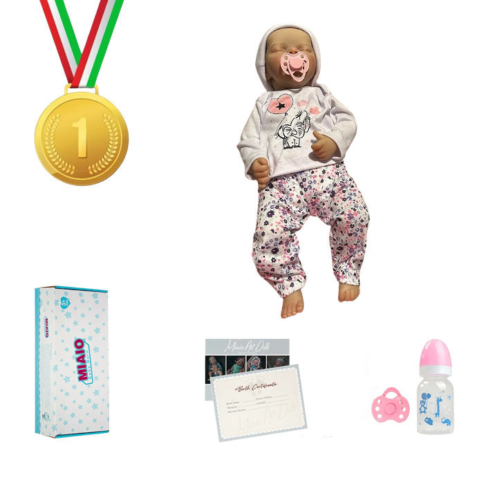 Vollence Bambole Neonate in Silicone a Corpo Intero da 26 cm Che Sembrano Vere, Non in Vinile, Regali Morbidi e Realistici per Bambini - Ragazza