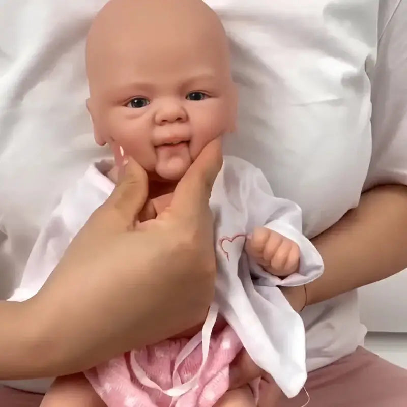bambola reborn femmina silicone morbidissimo con occhi aperti / bébé reborn fille en silicone souple