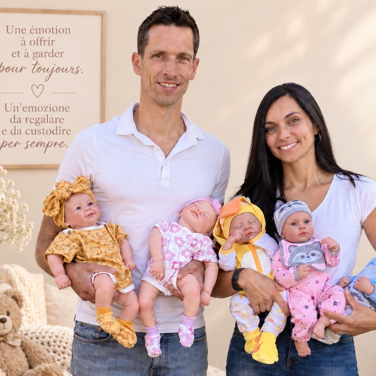 Lucie e Cedric sono i fondatori di Regnoreborn, sito ufficiale di bambole reborn italiano-francese