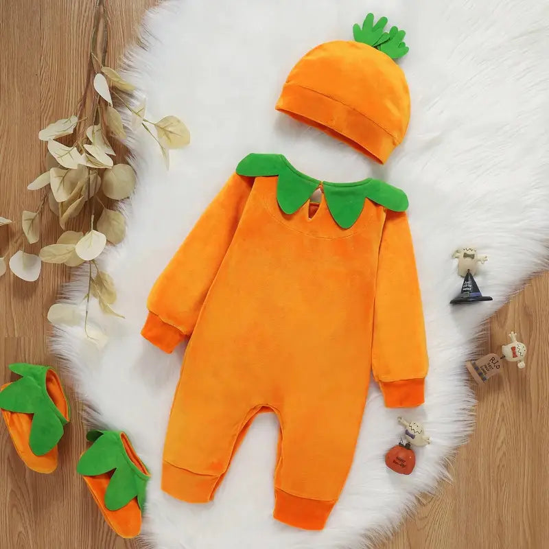 Pigiama costume Halloween bambola reborn - Zucca neonata