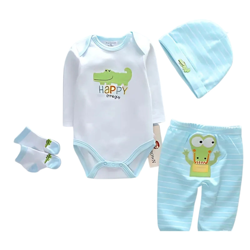 Pigiama reborn blu - Piccolo coccodrillo / vestiti per bambole reborn maschio