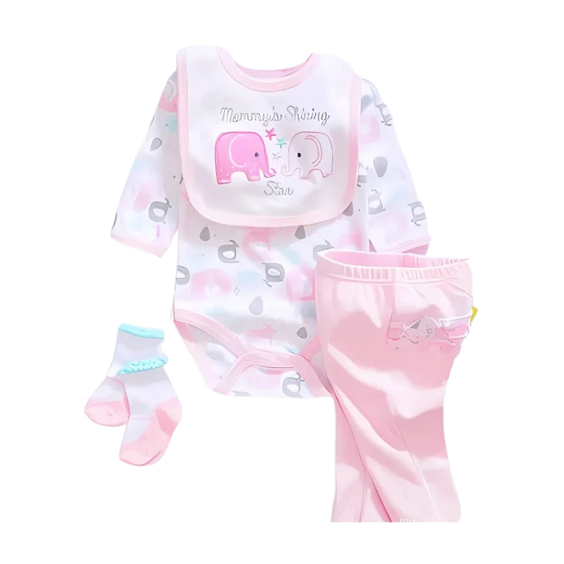 Set di vestiti reborn - elefanti rosa / vestiti per bambole reborn femmine