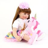 Bambola reborn grande - Ariel ; bambola reborn femmina in silicone ; bambola unicorno per bambini