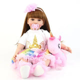 Bambola reborn femmina grande - Ariel ; bambola reborn in silicone (toddler) ; bambola unicorno per bambini