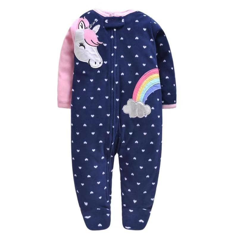 Pigiama unicorno per bambole reborn femmina 55-60cm - Tutine neonato invernali - Vestiti per bambole reborn femmine