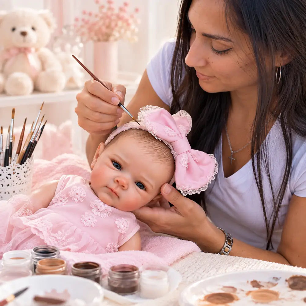 Dipingere i capelli di una bambola reborn (tutorial)