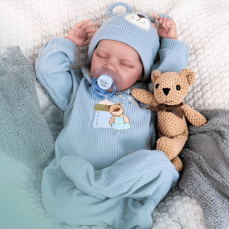 Anano Reborn Baby Dolls Boy That Look Real Red Rashes on The Skin 20 Inch Realistic Newborn Baby Dolls Silicone Babies Weighted Body Fat Cute Baby Toe Anano Reborn Baby Dolls Silicone Full Body Boy, 18 Inch Realistic