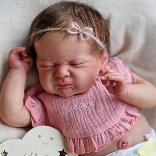 Bambola neonato reborn Azalea by Laura Lee Eagles /  bambolotto reborn / neonato reborn / bambola reborn femmina occhi chiusi