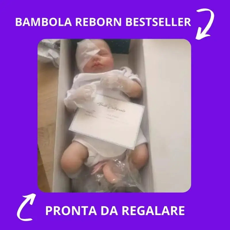 Bambola realborn occhi chiusi 50cm - CHARLES