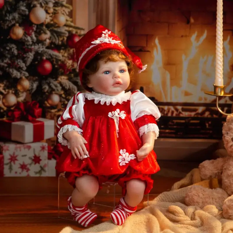 Bambola reborn 39cm con completo di Natale - GRACE