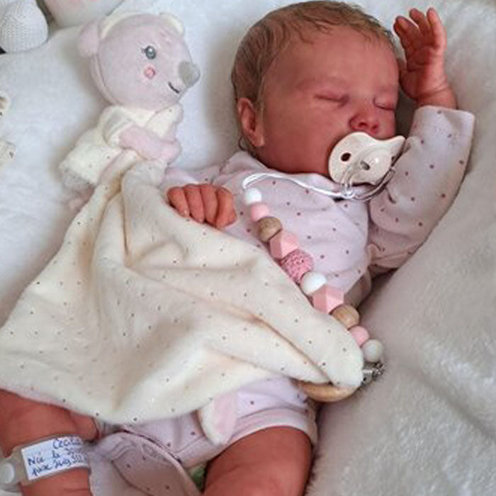 Bambola reborn addormentata - Cecilia by Pricila Lopez / neonato reborn femmina occhi chiusi / bambola reborn che sembra vera femminuccia che dorme