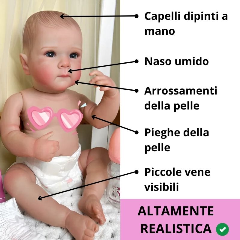 bambola-reborn-altamente-realistica-in-silicone-vinile-bettie-con-capelli-dipinti-a-mano-arrossamenti-della-pelle-piccole-vene-visibili-naso-humido-come-un-neonato / poupée-reborn-hautement-réaliste-en-silicone-vinyle-bettie-avec-cheveux-peints-à-la-main-rougeurs-de-la-peau-petites-veines-visibles-nez-humide-comme-un-nouveau-né
