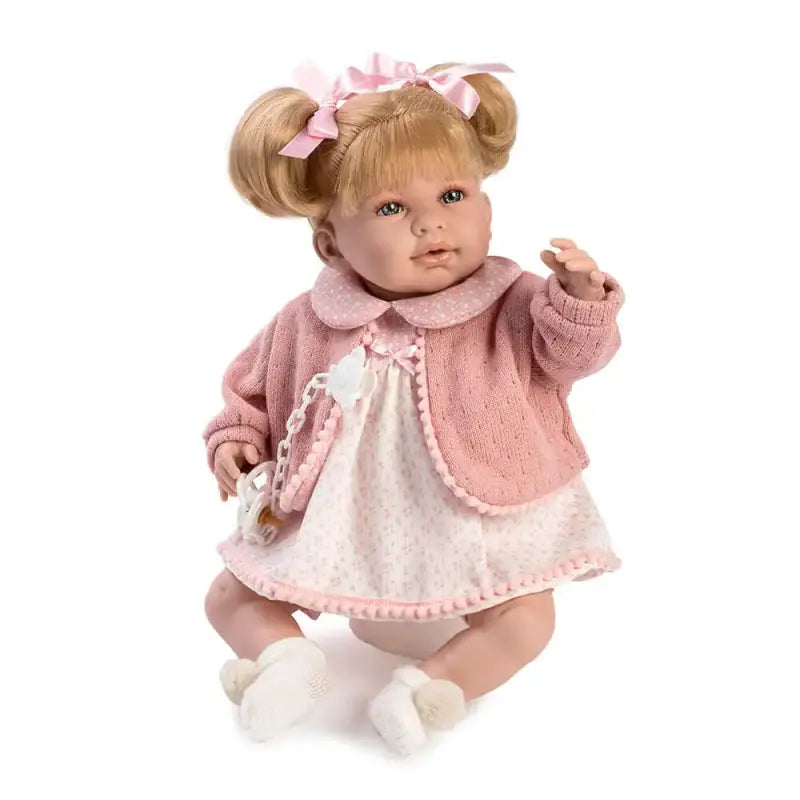 GUCA Bambola Reborn 10205 Con Cappello E Coperte - 46 Cm, Morbida E Realistica, Idea Regalo