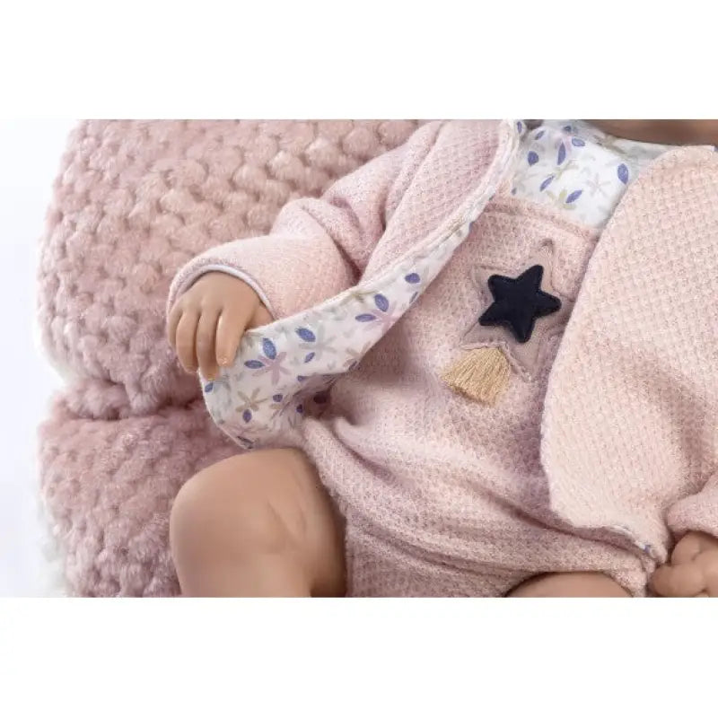 Bambola Reborn femmina Jimena 38 cm giacca di lana rosa