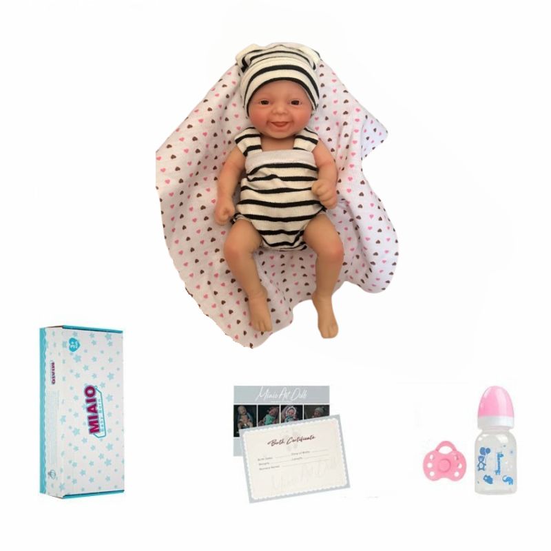 Poupée nouveau-née reborn femme/homme avec yeux ouverts en silicone souple - AVA