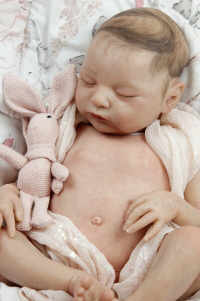 Bambola reborn femmina realborn - Luna by Bonnie Brown / bambola che sembra vera / bambola realistica addormentata che sembra un bambino vero