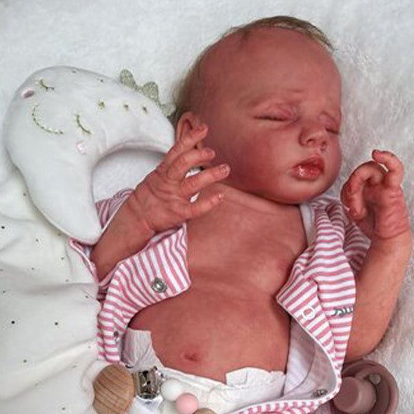 Bambola reborn femmina testa e arti in vinile - Cassis / neonato reborn femmina che dorme / bambola che sembra una bimba vera
