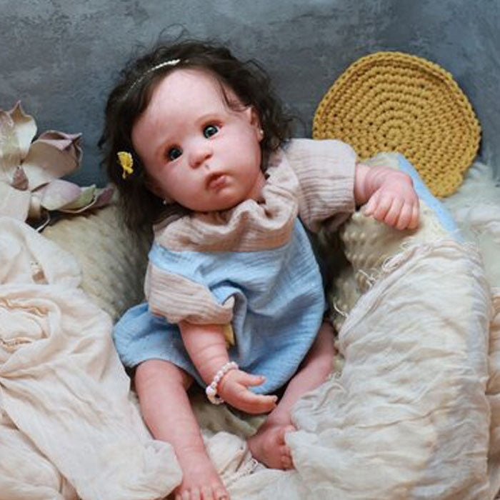 Bambola reborn femmina toddler - Nira by Linda Muray / bambola realistica reborn in vinile morbido / reborn dolls toddler occhi aperti