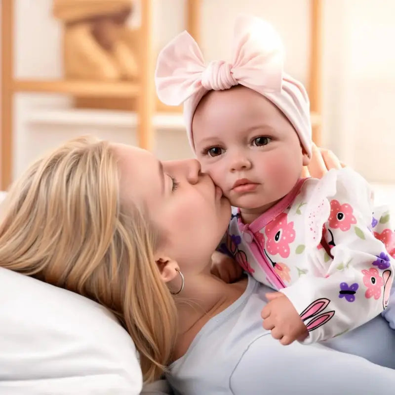 Bambola reborn femminuccia dal viso dolce e dagli occhi