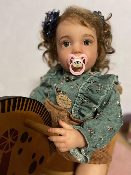 Bambola reborn grande femmina edizione limitata - Lottie / bambola reborn femmina capelli lunghi / reborn doll occhi aperti