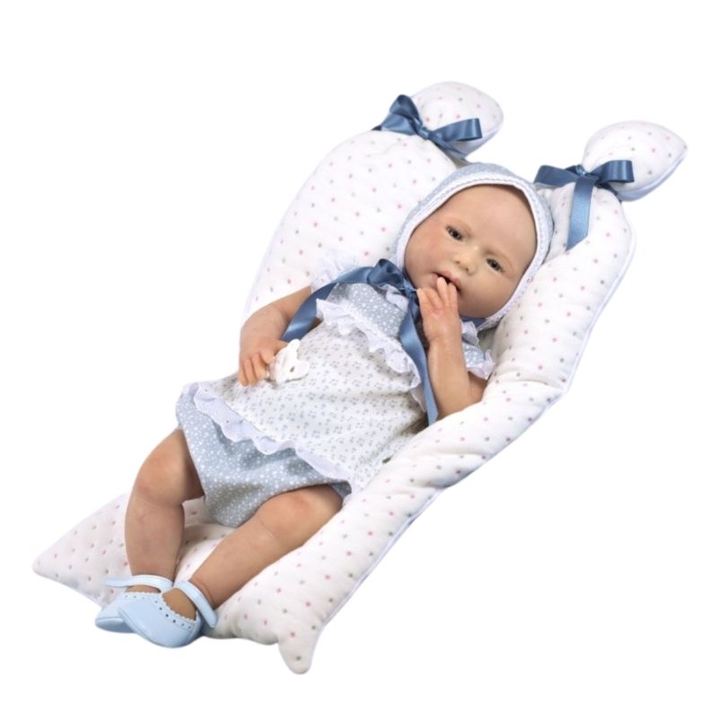 Bambola Reborn Greta 46cm interamente in silicone morbido