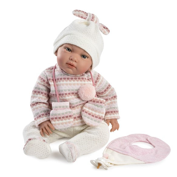 Bambola Reborn Jana 42 cm – Maglione in lana rosa