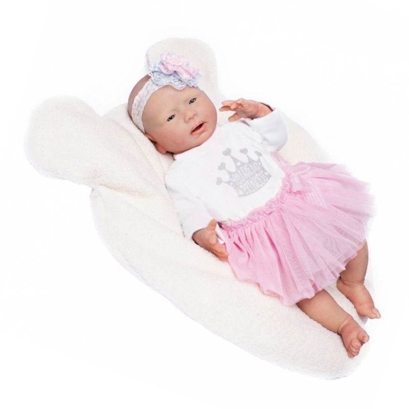 Bambola Reborn Mar 46 cm 100% silicone gonna rosa