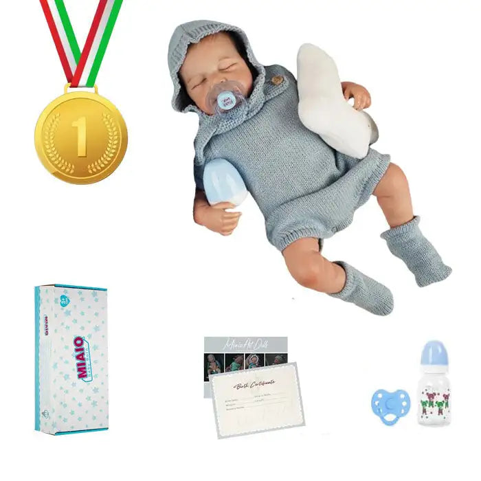 Bambola Reborn Maschio Neonato Bambola Reborn Tutta In Silicone