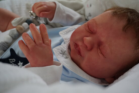 Bambola reborn maschio appena nato - Nathan by Manuella / bambola reborn realistica maschio / neonato reborn maschio che sembra verissimo