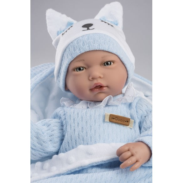 Bambola Reborn maschio Gael 38 cm – Corpo in stoffa