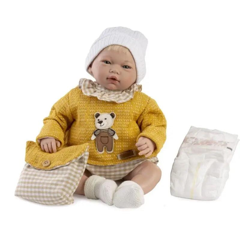 Bambola Reborn maschio Guille 46 cm – Corpo in stoffa