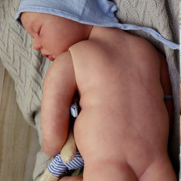 Bambola reborn maschio occhi chiusi Miron by Bonnie Sieben / neonato reborn maschietto con gli occhi chiusi / bambolotto reborn addormentato