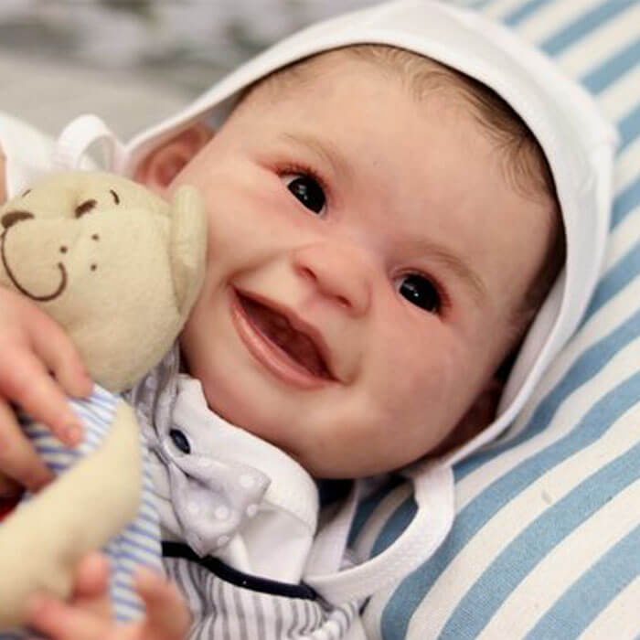 Bambola reborn maschio toddler Remik by Ping Lau / bambola che sembra vera reborn maschio / neonato reborn maschio che sorride e con gli occhi aperti