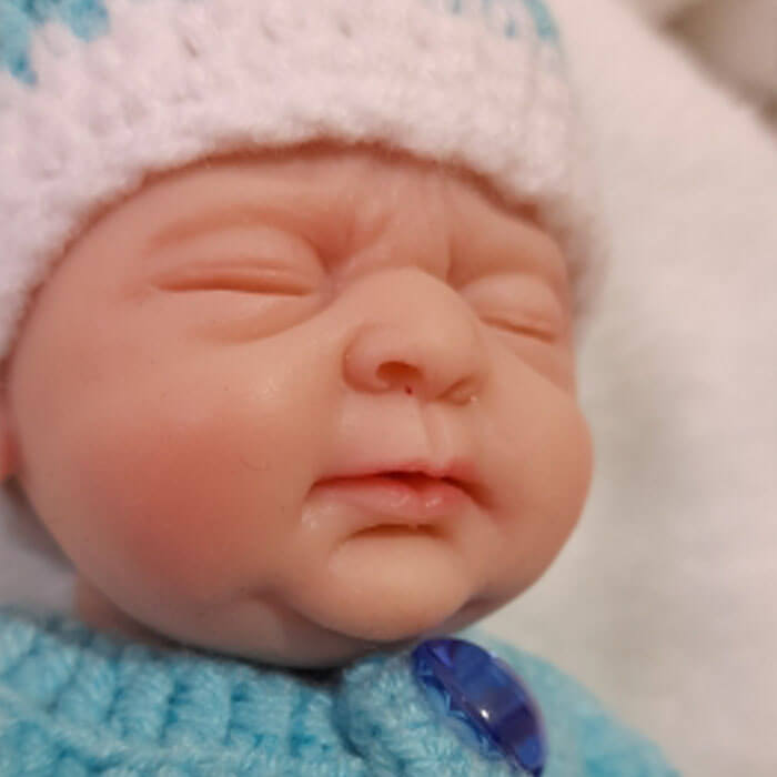 Bambola Reborn Baby 52 Cm Con Vestito E Occhi Chiusi Berbesa 5302 - Foto 2