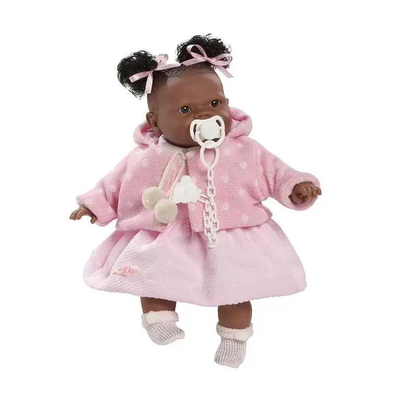 Bambola reborn nera con bellissimi vestiti da neonato - IMAE