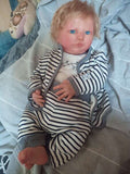 Bambola reborn realistica Realborn in vinile morbido / bella bambola reborn realistica da 48cm