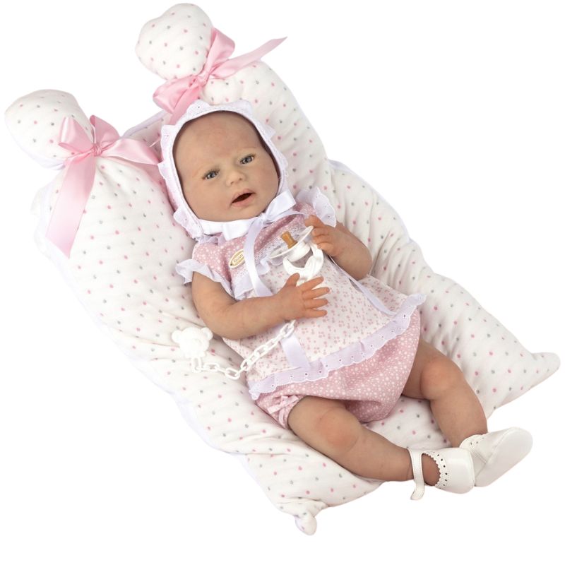 Bambola Reborn Sara 46 cm 100% silicone occhi aperti