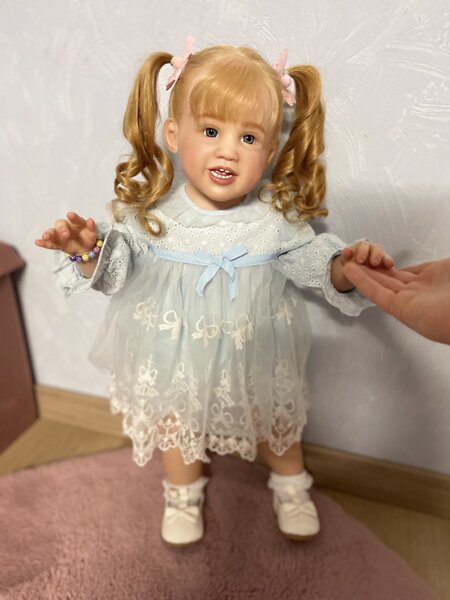 Bambola reborn toddler femmina (80cm) capelli lunghi - Mia