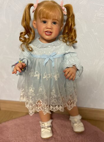 Bambola reborn toddler femmina (80cm) capelli lunghi - Mia