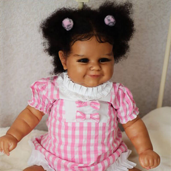 Bambola reborn toddler Maddie by Bonnie Brown / bambola reborn grande pelle abbronzata / bambola reborn grande nera femmina alta 61cm