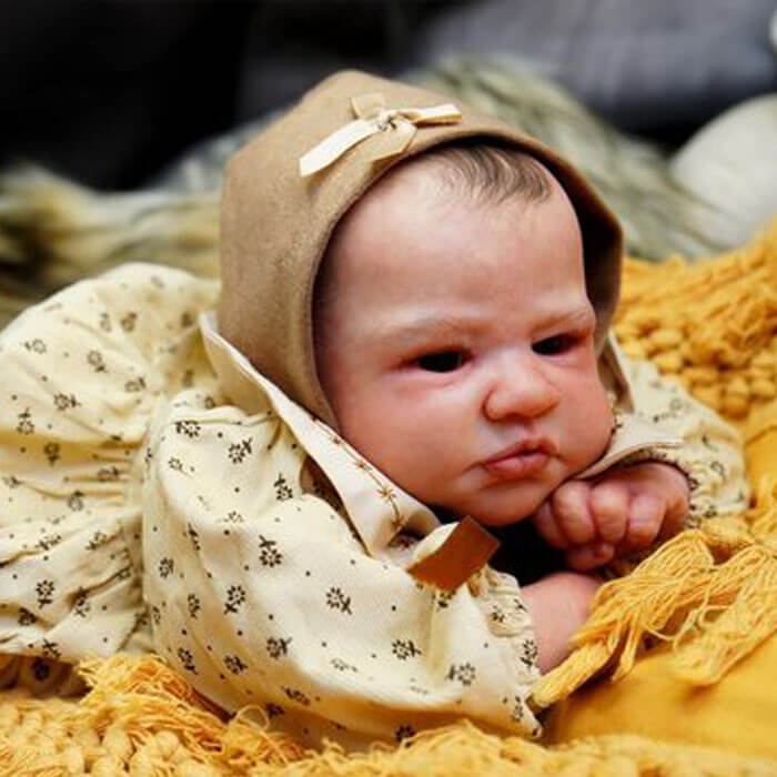 Bambolotto reborn femmina Fiona by Elisa Marx / neonato reborn femmina / bambola reborn occhi aperti che sembra un bambino vero