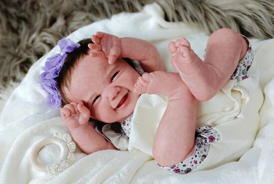 Neonato reborn originale sorridente - Lexi by Sandy Faber