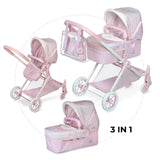 Passeggino 3in1 per neonati reborn di 45-55cm